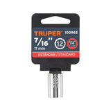 DADO DE 7/16', 12 PUNTAS, CUADRO 1/4', TRUPER