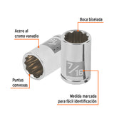 DADO DE 7/16', 12 PUNTAS, CUADRO 1/4', TRUPER