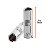 DADO LARGO CUADRO 1/4' HEX STD 7/16'