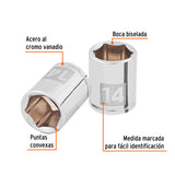 DADO DE 14 MM, 6 PUNTAS, CUADRO 1/4', TRUPER