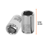 DADO CUADRO 1/4' HEXAGONAL STD 7/16'