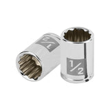 DADO DE 1/2', 12 PUNTAS, CUADRO 1/4', TRUPER