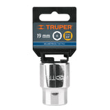 DADO DE 19 MM, 6 PUNTAS, CUADRO 3/4', TRUPER