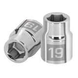 DADO DE 19 MM, 6 PUNTAS, CUADRO 3/4', TRUPER