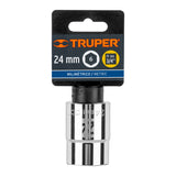 DADO DE 24 MM, 6 PUNTAS, CUADRO 3/4', TRUPER