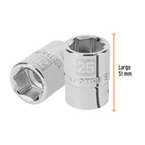 DADO DE 25 MM, 6 PUNTAS, CUADRO 3/4', TRUPER