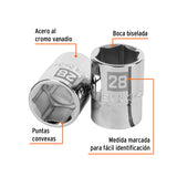 DADO DE 28 MM, 6 PUNTAS, CUADRO 3/4', TRUPER