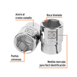 DADO DE 30 MM, 6 PUNTAS, CUADRO 3/4', TRUPER