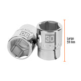 DADO DE 30 MM, 6 PUNTAS, CUADRO 3/4', TRUPER