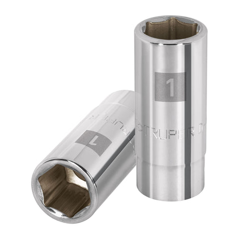 DADO DE 6 PUNTAS, LARGO, CUADRO 3/4" DE 1"