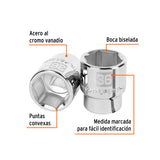 DADO DE 6 PUNTAS, CUADRO 3/4" DE 50MM