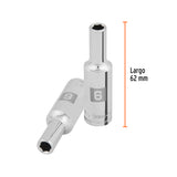 DADO LARGO DE 6 MM, 6 PUNTAS, CUADRO 3/8', TRUPER