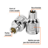 DADO CUADRO 3/8' HEXAGONAL METRICO 6MM