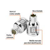 DADO DE 6 MM, 12 PUNTAS, CUADRO 3/8', TRUPER
