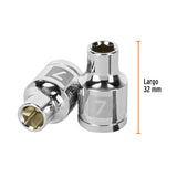 DADO CUADRO 3/8' HEXAGONAL METRICO 7MM