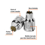 DADO CUADRO 3/8' ESTRIADO METRICO 7MM