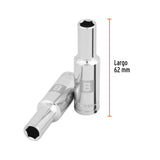 DADO LARGO DE 8 MM, 6 PUNTAS, CUADRO 3/8', TRUPER