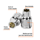 DADO CUADRO 3/8' HEXAGONAL METRICO 8MM