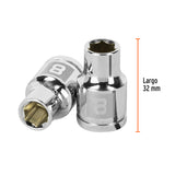 DADO CUADRO 3/8' HEXAGONAL METRICO 8MM