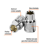 DADO CUADRO 3/8' HEXAGONAL METRICO 9MM