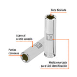 DADO LARGO CUADRO 3/8' HEX METRICO 10MM