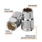 DADO CUADRO 3/8' ESTRIADO 10MM
