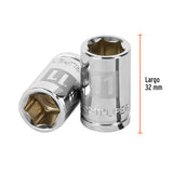 DADO CUADRO 3/8' HEXAGONAL METRICO 11MM