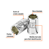 DADO CUADRO 3/8' HEXAGONAL METRICO 12MM