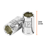 DADO CUADRO 3/8' HEXAGONAL METRICO 12MM