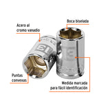 DADO CUADRO 3/8' HEXAGONAL METRICO 13MM