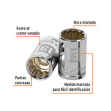 DADO CUADRO 3/8' ESTRIADO 13MM