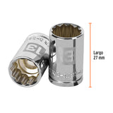 DADO CUADRO 3/8' ESTRIADO 13MM
