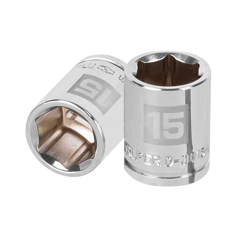 DADO CUADRO 3/8' HEXAGONAL METRICO 15MM