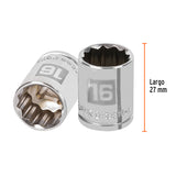 DADO CUADRO 3/8' ESTRIADO 16MM