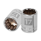 DADO CUADRO 3/8' ESTRIADO 17MM