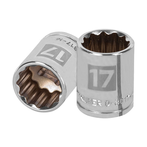 DADO CUADRO 3/8' ESTRIADO 17MM