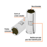 DADO LARGO CUADRO 3/8' HEX METRICO 18MM