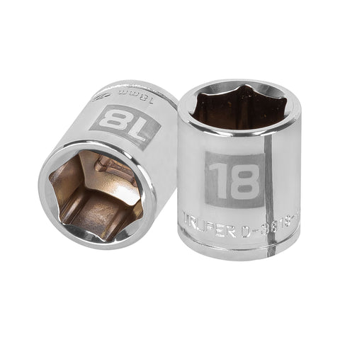 DADO CUADRO 3/8' HEXAGONAL METRICO 18MM