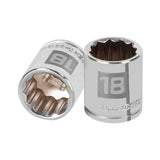 DADO CUADRO 3/8' ESTRIADO 18MM