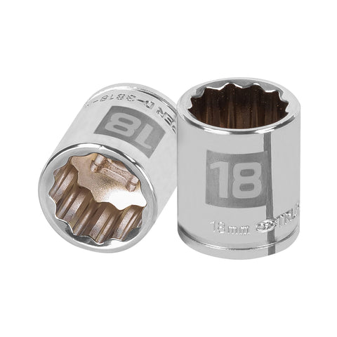 DADO CUADRO 3/8' ESTRIADO 18MM