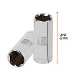DADO LARGO CUADRO 3/8' HEX METRICO 19MM
