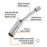 DADO P/BUJÍAS 5/8' ARTICULADO CON EXTENSIÓN 6', CUADRO 3/8'