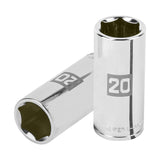 DADO LARGO DE 20 MM, 6 PUNTAS, CUADRO 3/8', TRUPER