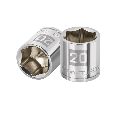 DADO CUADRO 3/8' HEXAGONAL METRICO 20MM