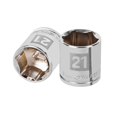 DADO CUADRO 3/8' HEXAGONAL METRICO 21MM
