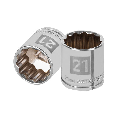 DADO CUADRO 3/8' ESTRIADO METRICO 21MM