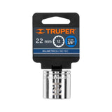DADO CUADRO 3/8' ESTRIADO METRICO 22MM