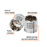 DADO CUADRO 3/8' ESTRIADO METRICO 22MM