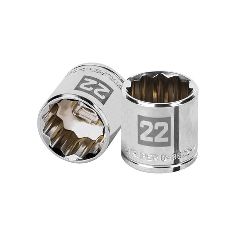 DADO CUADRO 3/8' ESTRIADO METRICO 22MM