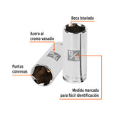 DADO LARGO DE 1/4', 6 PUNTAS, CUADRO 3/8', TRUPER
